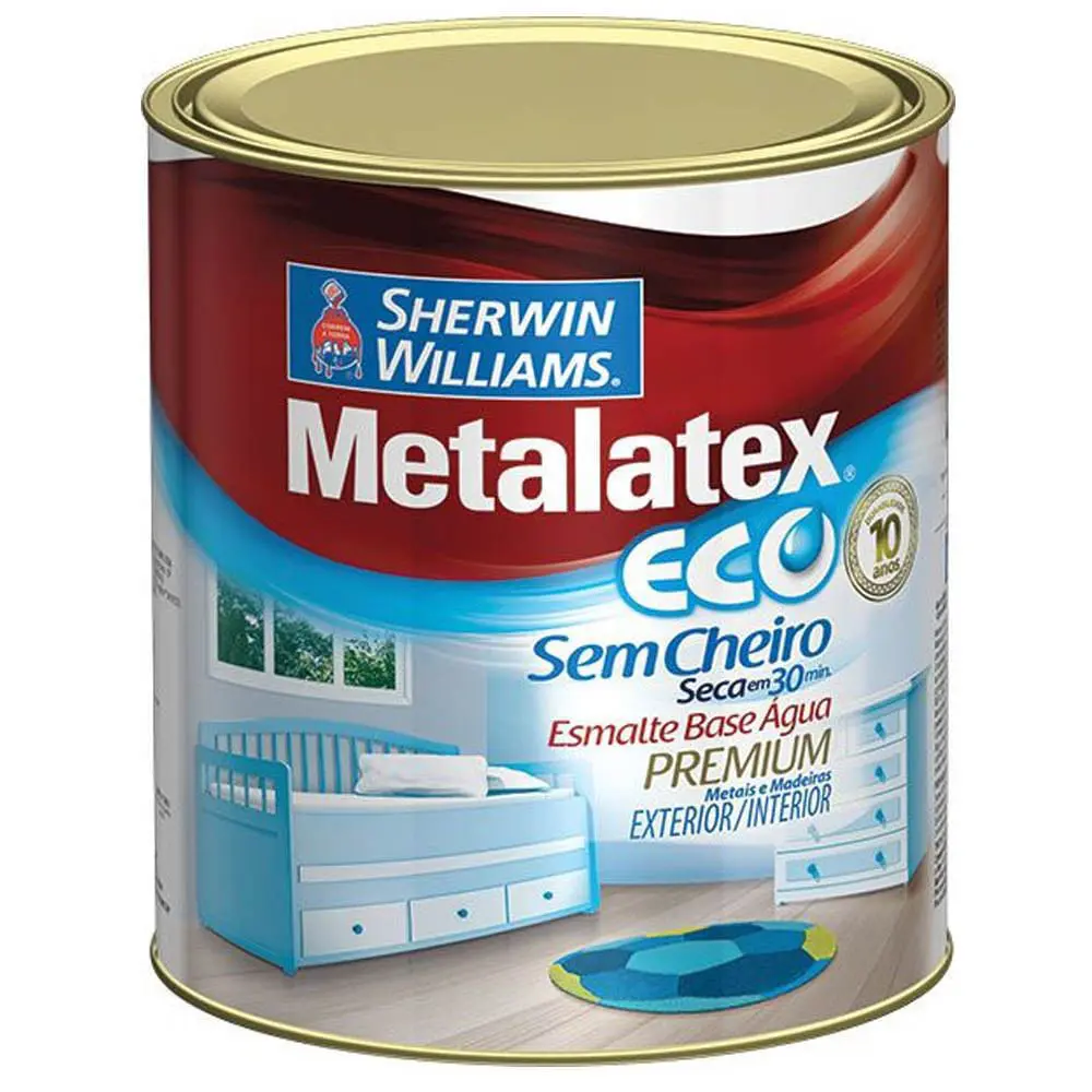 ESMALTE SINTETICO METALATEX  ECO - BASE D'AGUA 0,9 LTS (ACETINADO)