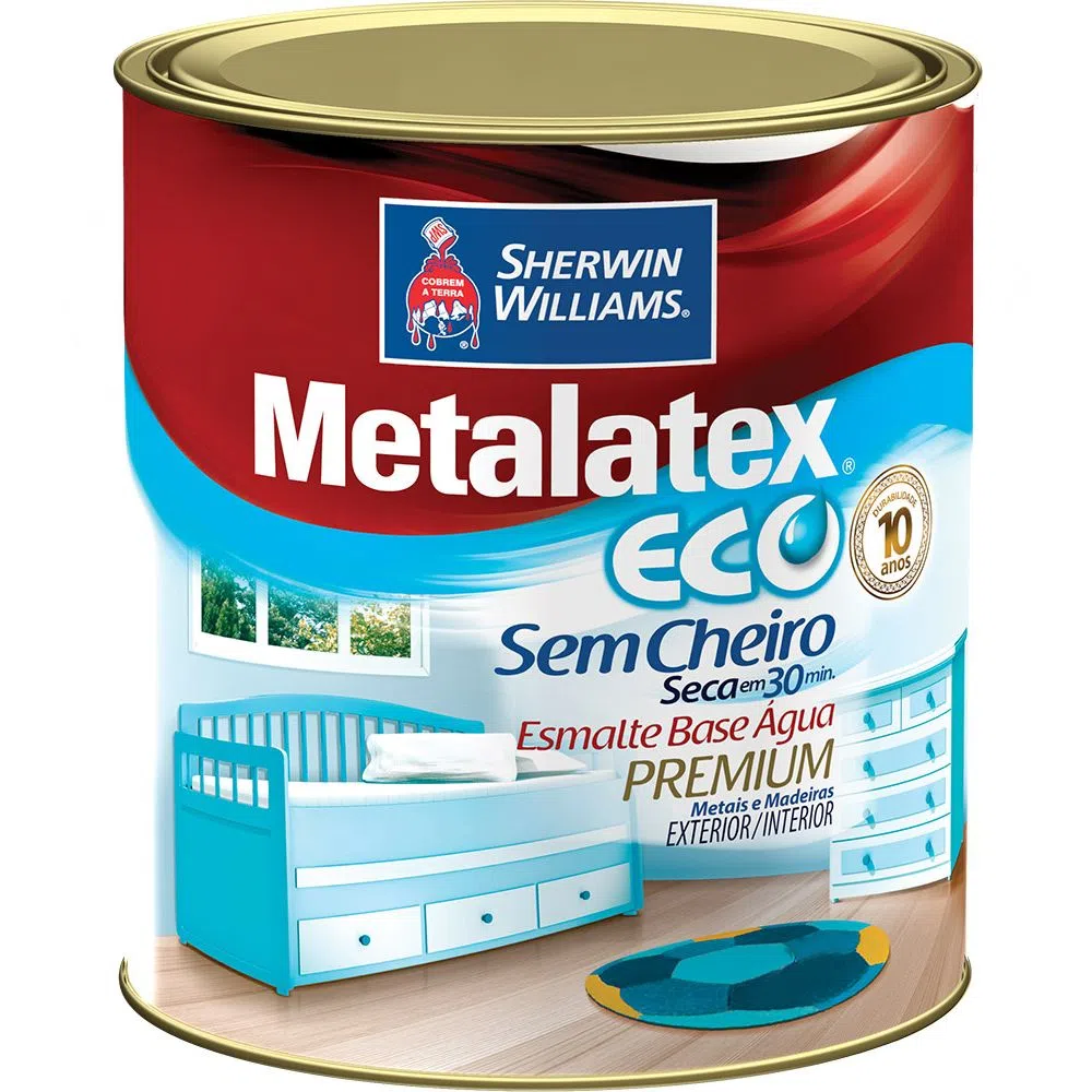 ESMALTE SINTETICO METALATEX  ECO - BASE D'AGUA 0,9 LTS (ALTO BRILHO)