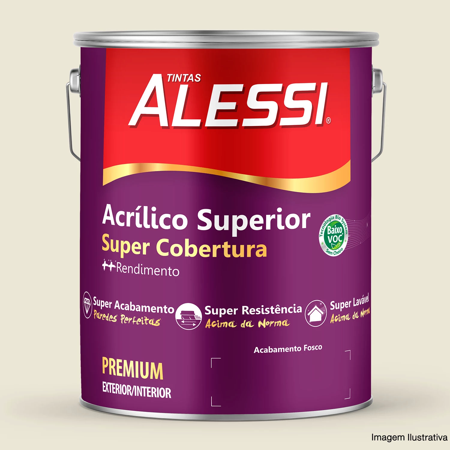 TINTA ACRÍLICA ALESSI SUPERIOR PREMIUM 3,6 LTS